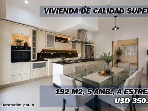Vivienda premium 192 m2 cub, 3 dorm, Villa Soldati