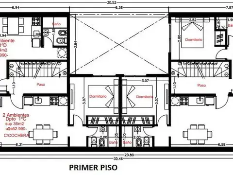 Departamento en Venta de 1 dormitorio
