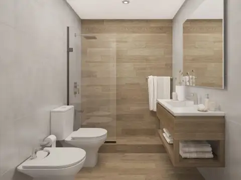 Departamento 2 ambientes con 2 baños