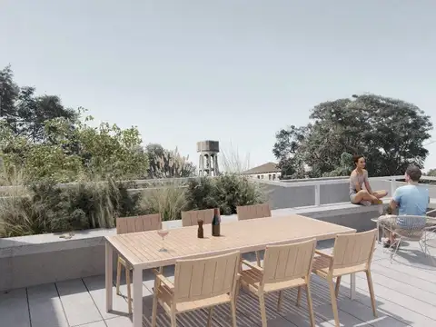 Departamento 2 ambientes con 2 baños