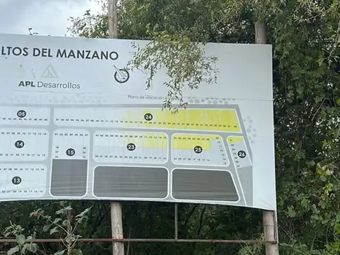 VENTA TERRENO EN ALTOS DEL MANZANO