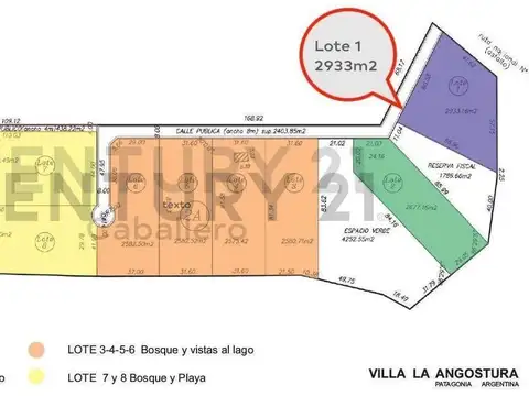 Venta lote  Villa La Angostura