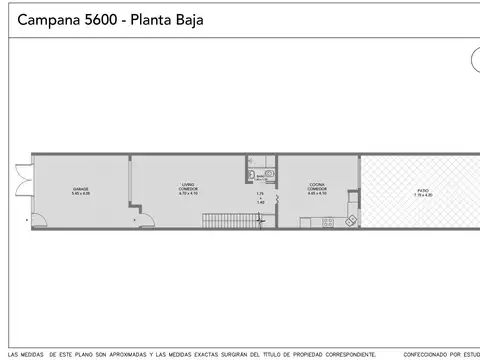 Depto Tipo Casa 4 ambientes con 2 baños