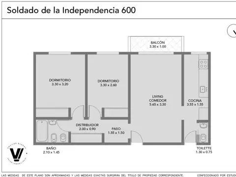 Departamento en Venta de 2 dormitorios