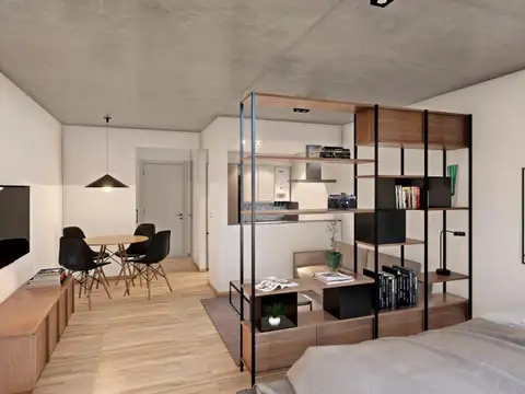 Departamentos de 1 dormitorio en barrio Hospitales con orientación este.