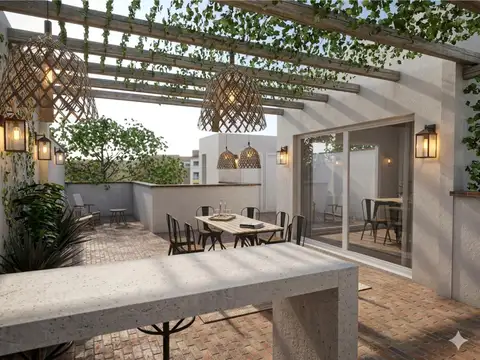 DEPARTAMENTO DE PASILLO DE 2 DORMITORIOS VENTA TERRAZA EXCLUSIVA LOURDES ROSARIO