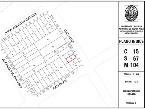 Terreno en Venta en Villa General Mitre, USD 190.000
