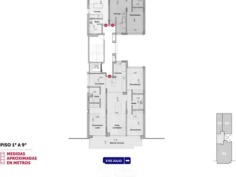 9 de Julio 1200, Piso 5