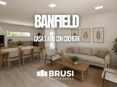 CASA EN VENTA EN BANFIELD - 3 DORMITORIOS - CON QUINCHO A ESTRENAR - 160mts2