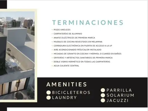 Departamento 2 ambientes con 1 baño