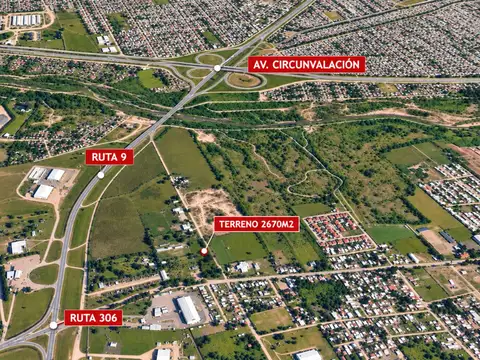 VENTA TERRENO 2700M2-RUTA 306 Y RUTA 9- VALLISTOS