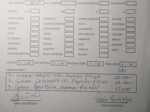 OPENHOUSE INMOBILIARIA VENDE COCHERA  CERCA DE CASA DE GOBIERNO