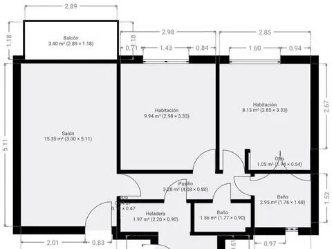 Departamento en Venta en Palermo Chico, USD 179.000