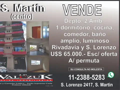 Departamento en venta en Barrio Parque San Martin