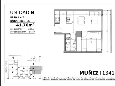 Departamento en Venta en Boedo, USD 180.000