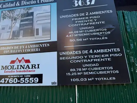 Departamento 2 ambientes con 1 baño