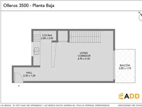 Departamento 2 ambientes con 1 baño