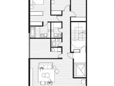 Departamento 5 ambientes con 2 baños