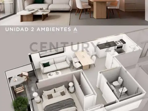 Departamento en Venta de 1 dormitorio