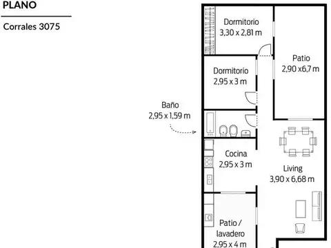 Depto Tipo Casa en Alquiler en Villa Soldati, $ 850.000