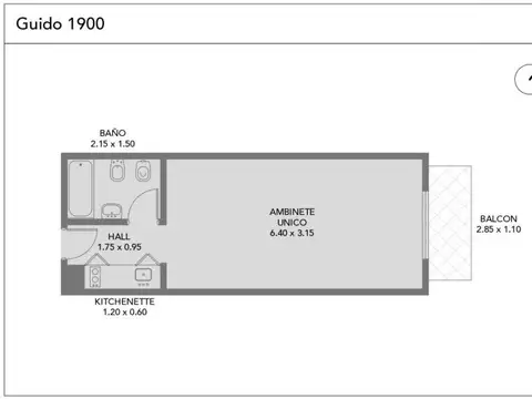 Departamento en Venta en Recoleta, USD 96.000