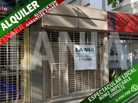 LOCAL EN ALQUILER :: 80MT2 :: EXCELENTE ZONA  :: CONSULTE