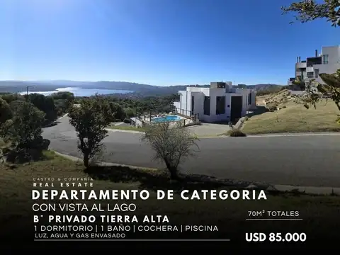 Venta Departamento De Categoría Con Vistas Al Lago Pileta Y Cochera En Barrio Privado Tierra Alta