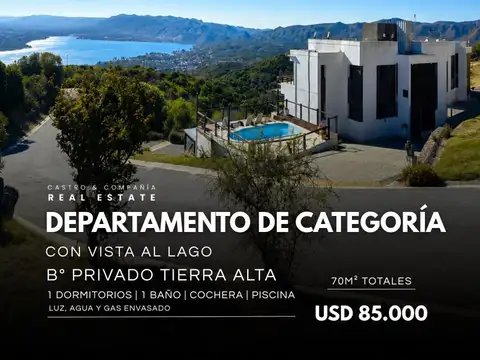 Venta Departamento De Categoría Con Vistas Al Lago Pileta Y Cochera En Barrio Privado Tierra Alta