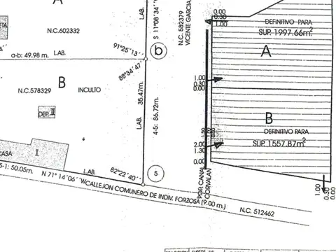 VENTA DE TERRENO 1.557 M2 EN TERRADA Y RUTA 40
