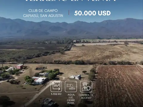 Importante terreno en venta de 3331.81m2 en Capiasú, San Agustin, Cerrillos
