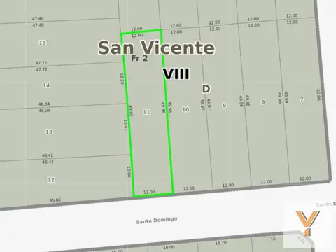 Terreno en Venta 49  mts Fondo