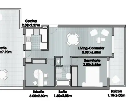 Departamento en Venta de 1 dormitorio