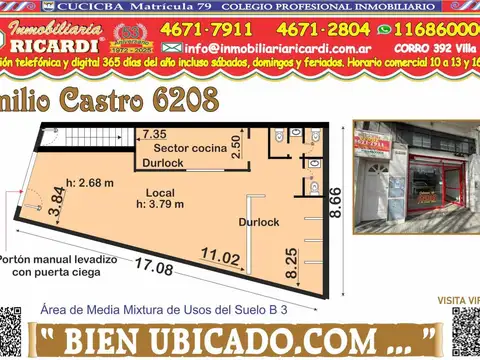 BIEN UBICADO PUNTO COM  mega local a la calle