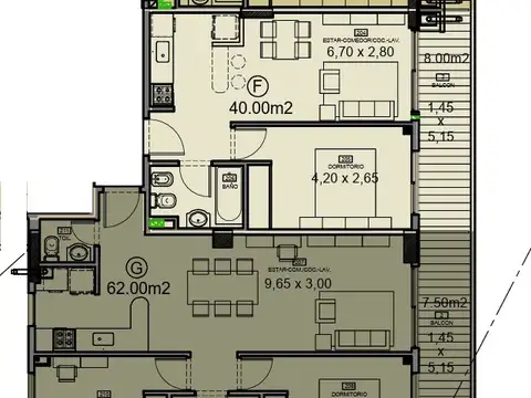 Departamento en Venta en Nuñez, USD 232.300