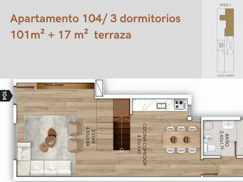 Venta casa 3 dorm, terraza, parrilla, Jacinto Vera