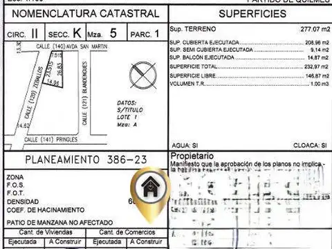 Lote estrategico en Venta BERNAL