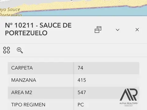Terreno en venta de 540m2 ubicado en Sauce de Portezuelo
