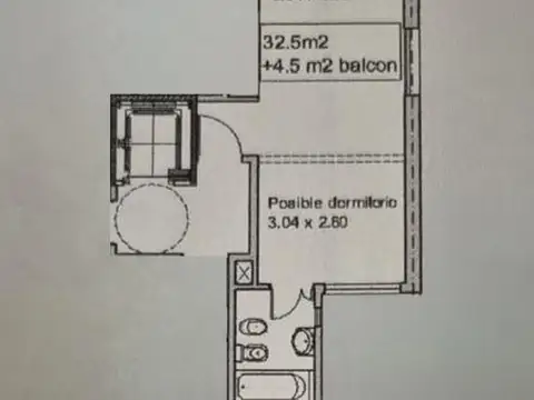 Departamento en Venta de 1 dormitorio
