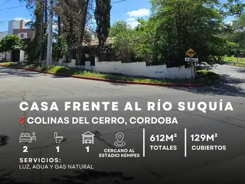 Venta Casa de 2 Dormitorios En Barrio Colinas Del Cerro Con Gran Terreno Frente Al Río Suquía