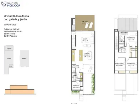 Venta Housing unidad 3 dormitorios Club de Campo Hacoaj Lagunas Remeros