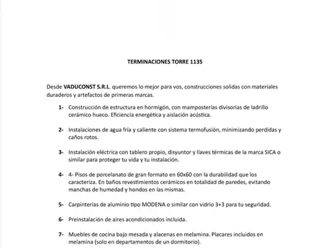 Departamento en Venta de 1 dormitorio