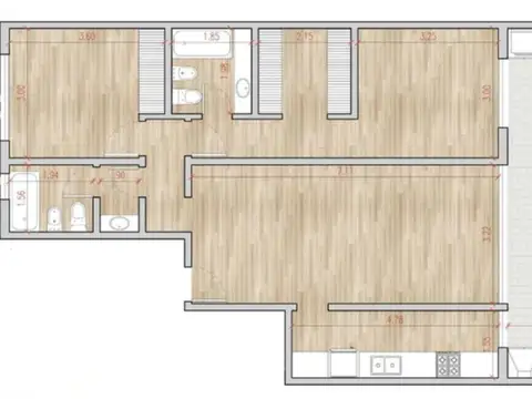 Departamento 3 Amb. en Urbano Mendoza