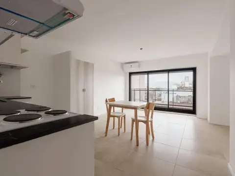 Monoambiente en Venta a estrenar Luis Agote rosario balcon al frente terraza parrillero luminoso