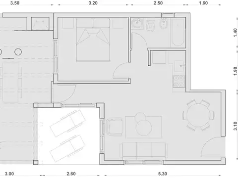 Departamento en Venta de 1 dormitorio