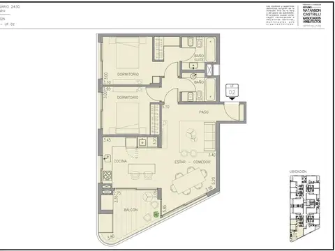 Departamento 3 ambientes en venta en San Isidro