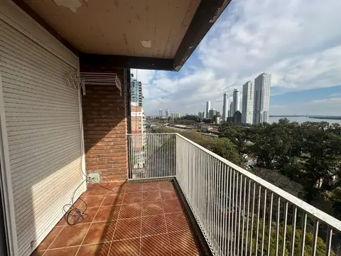 Departamento en alquiler de un dormitorio, vista total al rio y parque, amplio,luminoso
