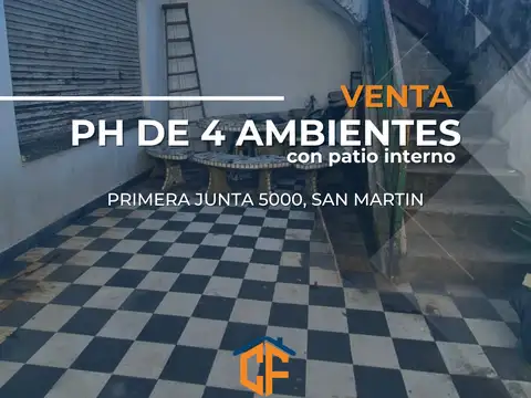 PH DE 4 AMBIENTES CON PATIO INTERNO, EN VENTA