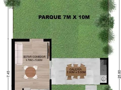 BARRIO LA TOSCANA PIÑERO  - VENTA DE CASA  DE 1 DORMITORIO