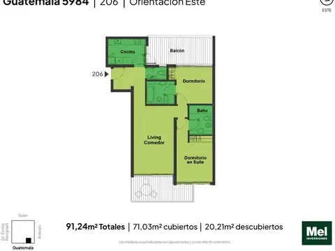 Guatemala 5900, Piso 2°