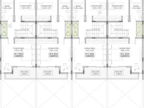 Departamento 3 ambientes con 2 baños